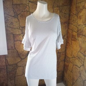 Grace & Lace Black and White Polka Dot Blouse